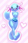  2018 anthro anthrofied blue_body blush breasts elpatrixf female looking_at_viewer navel nintendo nipples nude open_mouth pok&eacute;mon pok&eacute;mon_(species) pussy solo video_games wooper 