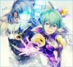  1girl curly_hair eyepatch fingerless_gloves glasses gloves hat jacket kro open_mouth pointy_ears saika_(xenoblade) short_hair smile xenoblade_(series) xenoblade_2 zeke_b_arutimetto_genbu 