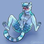  anthro cum cum_in_ass cum_inside digital_media_(artwork) ejaculation erect_cock erection feline fur gamibri hair leopard male mammal nude penis shame smile solo spread_legs spreading 