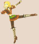  1girl blonde_hair blue_eyes breasts commentary_request dancer final_fantasy final_fantasy_xi final_fantasy_xii high_heels long_hair penelo smile solo 
