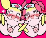  &lt;3 anthro blush cervix cocotama duo eyelashes female hat himitsu_no_cocotama hotney_(cocotama) kemonagari looking_at_viewer mostly_nude nurse_hat open_mouth pink_background pink_eyes presenting presenting_pussy pussy simple_background source_request spread_legs spread_pussy spreading tongue 
