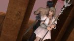  1boy 1girl 3d crossover engine_blade final_fantasy_xv sophitia_alexandra soul_calibur soul_calibur_iv soulcalibur_v sword trident weapon zwei_(soulcalibur) 