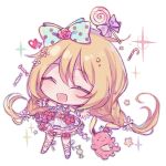  :d ^_^ absurdly_long_hair bangs blonde_hair blue_bow blue_dress blush bow braid candy candy_cane chibi closed_eyes commentary_request dress eyebrows_visible_through_hair flower food futaba_anzu hair_between_eyes hair_bow hair_flower hair_ornament heart idolmaster idolmaster_cinderella_girls idolmaster_cinderella_girls_starlight_stage leg_ribbon lollipop long_hair low_twintails open_mouth outstretched_arms polka_dot polka_dot_bow poyo_(shwjdddms249) ribbon simple_background sleeveless sleeveless_dress smile solo sparkle spread_arms standing star stuffed_animal stuffed_bunny stuffed_toy swirl_lollipop twintails very_long_hair white_background white_flower white_footwear white_ribbon wrist_cuffs 