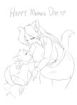  anthro canine clothed clothing cuddlesong duo english_text female greyscale male mammal mature_female monochrome open_mouth smile standing text young 