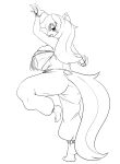  anthro big_breasts blush breasts clothed clothing cuddlesong cuddlesong_(mlp) equine female huge_breasts looking_back mammal my_little_pony slightly_chubby smile solo standing 