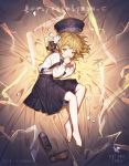  bad_id bad_pixiv_id bed_sheet beret black_hat black_legwear black_ribbon black_skirt blonde_hair character_name flower hair_flower hair_ornament hair_ribbon hair_rings hat hatoba_tsugu hatoba_tsugu_(character) highres loafers long_sleeves lying mole mole_under_eye on_side pantyhose petals puffy_long_sleeves puffy_sleeves ribbon shirt shoes shoes_removed skirt solo suspender_skirt suspenders white_flower white_legwear white_shirt yai_(hachihito) yellow_eyes 