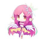 angel_wings breasts chibi crop_top cross cuivre feathered_wings full_body gloves gradient_eyes halo jibril_(no_game_no_life) large_breasts long_hair low_wings magic_circle midriff mismatched_legwear multicolored multicolored_eyes multicolored_hair navel no_game_no_life orange_eyes pink_hair shoes single_shoe smile solo symbol-shaped_pupils very_long_hair white_wings wing_ears wings yellow_eyes 