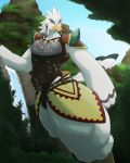  anthro avian bird breath_of_the_wild clothed clothing croiyan forest macro male nintendo rito teba_(zelda) the_legend_of_zelda tree video_games waterfall wings 