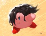  fire_emblem fire_emblem_heroes fire_emblem_if hair_over_one_eye kagerou_(fire_emblem_if) kirby kirby_(series) long_hair ninja ochrejelly ponytail scarf smile solo 