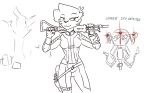  2018 anthro chairman_meow clothing fallout feline female gun jumpsuit mammal mr_handy ranged_weapon sergej sketch solo video_games weapon 
