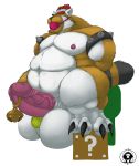 ?_block alternate_species anthro armband balls bdsm bell big_balls big_claws big_pecs bondage bound bowser claws feline gag gagged genital_piercing hands_behind_back huge_balls humanoid_penis hyper hyper_balls hyper_penis koopa male mammal mario_bros meowser nintendo nipples overweight pecs penis penis_piercing piercing scalie simple_background slightly_chubby solo spikes super_mario_3d_world thick_penis thick_thighs toe_claws video_games warp_pipe white_background xatanlion yarn 