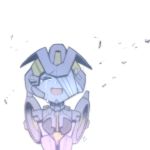  autobot bandages closed_eyes crying nautica no_humans open_mouth simple_background smile solo tears transformers upper_body white_background zoner 