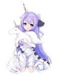  azur_lane blush dress horn long_hair purple_hair unicorn unicorn_(azur_lane) violet_eyes 