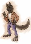  betty_(weaver) canine cigarette clothing disney female invalid_color jacket jeans mammal pack_street pants smoking wolf zootopia 