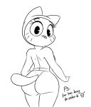  2018 alternate_costume anthro batman_(series) breasts cartoon_network cat catwoman cosplay digital_media_(artwork) feline female joaoppereiraus looking_at_viewer looking_back mammal mature_female monochrome nicole_watterson rear_view solo the_amazing_world_of_gumball whiskers 