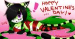  ! &lt;3 cat clothed clothing farfromserious feline female hair holidays long_hair long_tail looking_at_viewer mammal purple_eyes ribbons skimpy solo valentine&#039;s_day yushi_the_cat 