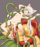  animal_ears blush breasts cat_ears collarbone cum cum_in_mouth cum_on_body cum_on_upper_body cumdrip elsword eve_(elsword) facial facial_mark forehead_jewel highres jinani lifted_by_another long_hair nude pussy pussy_juice saliva small_breasts swimsuit tears tentacles 
