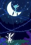 blue_fur crossover duo forest fur guardian_spirit long_ears mammal moon mune:_the_guardian_of_the_moon mune_(the_guardian_of_the_moon) ori ori_and_the_blind_forest satyr star tree video_games white_fur 