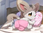  bed bulge butt clothing cub feral looking_at_viewer looking_back male minccino nintendo ofuro one_eye_closed pok&eacute;mon pok&eacute;mon_(species) presenting solo underwear video_games wink young 