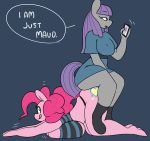  2015 anthro big_breasts breasts clothed clothing duo earth_pony english_text equine female friendship_is_magic hi_res horse huge_breasts hugtastic_pinkie_pie mammal maud_pie_(mlp) my_little_pony pinkie_pie_(mlp) pony side_boob somescrub text 