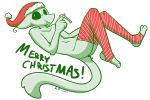  (artist) alien alpha_channel ambiguous_gender apollo_caelum black_sclera candy candy_cane christmas clothing food gieeg hat holidays legwear mister-saturn simple_background socks transparent_background 