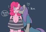  &lt;3 2015 anthro big_breasts breasts cleavage clothed clothing duo earth_pony english_text equine female friendship_is_magic horse huge_breasts hugtastic_pinkie_pie kissing mammal maud_pie_(mlp) my_little_pony pinkie_pie_(mlp) pony somescrub text 