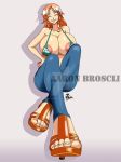  1girl aaron_broscli breasts nami_(one_piece) nipples one_piece 