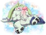  anthro balls big_balls big_ears big_penis clothing digimon erection gargomon horn huge_balls huge_penis humanoid_penis male mammal masturbation ofuro open_mouth overweight penis simple_background slightly_chubby solo thick_thighs 
