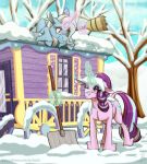  2019 broom caravan duo equine female friendship_is_magic horn inuhoshi-to-darkpen mammal my_little_pony purple_eyes starlight_glimmer_(mlp) trixie_(mlp) unicorn wagon 