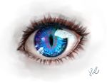  blue_eyes close-up commentary_request eyelashes eyes highres hoshizaki_reita looking_at_viewer multicolored multicolored_eyes original red_eyes signature slit_pupils solo 