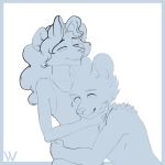  2018 anthro breasts canine clothed clothing couple_(disambiguation) cuddling cute digital_drawing_(artwork) digital_media_(artwork) duo feline female flat_colour fur hair happy hug hyena invalid_tag line_art lion long_hair male mammal romantic_couple simple_background sketch small_breasts smile standing tagme together white_background wunderknodel zira 