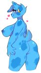  &lt;3 2018 alpha_channel anthro areola blue&#039;s_clues blue_(blue&#039;s_clues) blue_eyes breasts butt canine dog ear_piercing female mammal nipples piercing simple_background solo spots thefallenstarchild transparent_background 