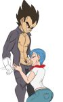  1boy 1girl breasts bulma dragon_ball_super dragonball_z funsexydragonball penis vegeta 