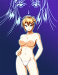  agent_aika aika_sumeragi blonde blonde_hair blue_eyes breasts nipples panties short_hair sumeragi_aika underwear white_panties 