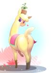  &lt;3 &lt;3_eyes 2018 alpaca anus b-epon blush braddo butt camelid female feral fluffy hi_res looking_at_viewer love mammal paprika_paca_(tfh) plant potted_plant pussy raised_tail smile solo them&#039;s_fightin&#039;_herds tongue tongue_out 