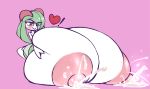 &lt;3 2017 areola big_breasts blush breast_expansion breasts colored_sketch elfdrago eye_through_hair female green_hair green_skin grin hair hair_over_eye hand_on_breast hi_res horn huge_breasts humanoid hyper hyper_breasts kirlia lactating multicolored_skin nintendo nipples non-mammal_breasts not_furry pink_background pok&eacute;mon pok&eacute;mon_(species) red_eyes simple_background sketch smile solo standing teeth translucent_hair two_tone_skin video_games white_skin wide_hips 