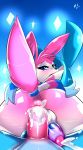  anal blush cum eeveelution first_person_perspective hiding_the_sausage lace_the_sylveon_(character) male male/male nintendo on_top pok&eacute;mon pok&eacute;mon_(species) reverse_cowgirl_position sex sylveon vaporeon video_games white_crest 