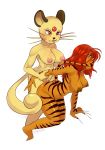  animal_humanoid balls breasts dickgirl duo erection female hair humanoid iamrman intersex interspecies mammal marvel nintendo nipples nude penetration penis pok&eacute;mon sex tigra tongue video_games 