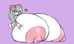  &lt;3 2017 areola big_breasts blush breast_expansion breasts colored_sketch elfdrago eye_through_hair female green_hair green_skin hair hair_over_eye hand_on_breast hi_res horn huge_breasts humanoid hyper hyper_breasts kirlia multicolored_skin nintendo nipples non-mammal_breasts not_furry pok&eacute;mon pok&eacute;mon_(species) purple_background red_eyes simple_background sketch smile solo standing translucent_hair two_tone_skin video_games white_skin wide_hips 