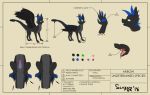  2018 alien anus claws dragon feathers feral hi_res model_sheet open_mouth pawpads penis scalie scuzzyfox slit teeth tongue western_dragon 