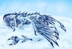  2012 ambiguous_gender digital_media_(artwork) dragon feathered_dragon feathered_wings feathers feral frygia solo wings 