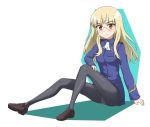  black_legwear blonde_hair blush breasts glasses looking_at_viewer nomad_(mjauharazhar) panties panties_under_pantyhose pantyhose perrine_h_clostermann simple_background small_breasts strike_witches underwear white_background white_panties world_witches_series yellow_eyes 