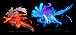  2014 alternate_species ambiguous_gender anthro articuno avian bird blaziken blue_eyes cat-meff duo fire fusion hair legendary_pok&eacute;mon nintendo open_mouth pok&eacute;mon pok&eacute;mon_(species) pok&eacute;mon_fusion purple_hair suicune syntheticimagination talonflame video_games 