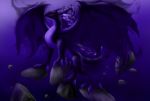  2012 ambiguous_gender claws digital_media_(artwork) dragon feral frygia horn membranous_wings purple_theme red_eyes solo wings 