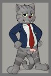  bottomless circumcised clothed clothing drugs feline fritz_the_cat grey_background male mammal marijuana necktie neenya partially_clothed penis simple_background smoking 