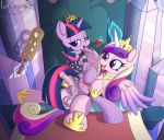  balls clothing dickgirl equine erection female friendship_is_magic half-closed_eyes horn intersex looking_at_viewer lord_superstar mammal my_little_pony penis princess_cadance_(mlp) twilight_sparkle_(mlp) winged_unicorn wings 