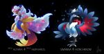  2014 alternate_species ambiguous_gender avian bird cat-meff corvid dragon duo feral fusion hair honchkrow mega_altaria mega_ampharos mega_evolution nintendo pok&eacute;mon pok&eacute;mon_(species) pok&eacute;mon_fusion scalie swan swanna syntheticimagination video_games white_hair 