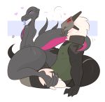  2018 anthro big_butt blush butt clothed clothing digital_media_(artwork) duo erection female hi_res huge_butt kilinah looking_back male male/female nintendo nude penetration penis pok&eacute;mon pok&eacute;mon_(species) salazzle scalie sex smile thick_thighs tongue tongue_out video_games wide_hips 