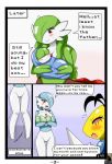  2018 anthro aria baby beedrill big_breasts birth breasts comic dialogue digital_media_(artwork) egg english_text female gardevoir hybrid incest mammal nintendo niviox oviposition pok&eacute;mon pok&eacute;mon_(species) pussy ralts shiny_pok&eacute;mon simple_background text video_games young 