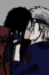  2boys hatake_kakashi kissing multiple_boys naruto uchiha_madara yaoi 